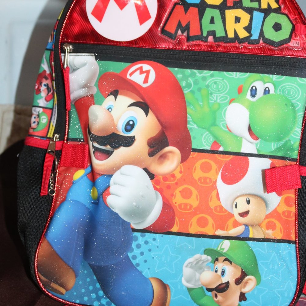 Nintendo Super Mario Brand New WOT Book Bag Full Size